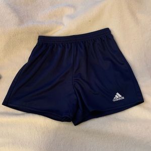 Adidas navy blue soccer shorts